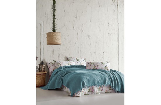 Saheser Mona turkuaz pique bedspread summer