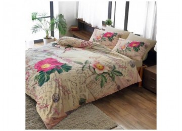 Turkish bed linen Euro TAC Anna Pink Satin