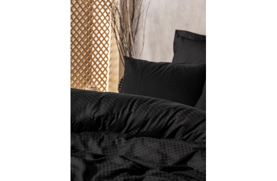 Euro bed linen Cottonbox - Plaid Black Ranfors