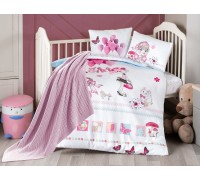 Комплект постельного белья для новорожденных First Choice - Lunda Бамбук +Плед вязаный