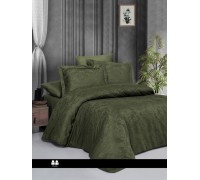 Двоспальний Євро комплект First Choice Regina Dark Green Жаккард