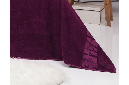 Terry bamboo blanket/sheet Belizza Purple 200×220 cm Turkey