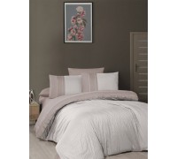 Euro bed linen First Choice Chackers Duet Champagne Powder Satin