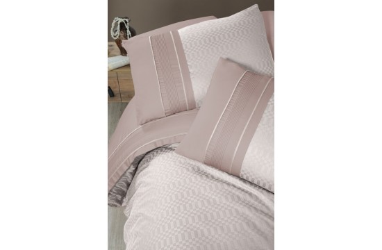 Euro bed linen First Choice Chackers Duet Champagne Powder Satin