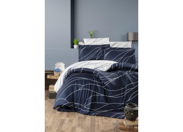 Euro bed linen First Choice Navy Blue Satin