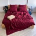 Double bed linen set Lelit - Cheсkers Bordo Satin