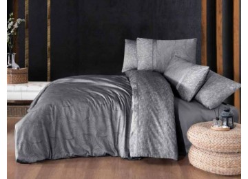 Euro bed linen La Romano Nesy Gray Satin Premium