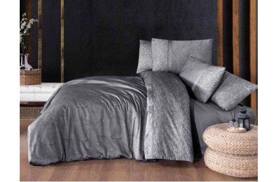 Euro bed linen La Romano Nesy Gray Satin Premium