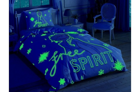 Teen set Disney TAC Disney Frozen 2 Free Spirit Ranforce / fitted sheet + glow in the dark