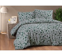 Double euro set Cotton Collection Gomet Green Flannel