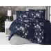 Euro bed linen First Choice Arya Navy blue Satin