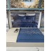 Постельный евро комплект Dantela Vita - Aspin Blue Сатин с вышивкой Турция