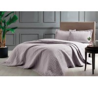 Quilted bedspread TAC Glory Lilac 250x260cm + two pillowcases 50x70cm