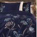 Турецкое постельное белье евро Dantela Vita Nilufer Blue сатин с вышивкой