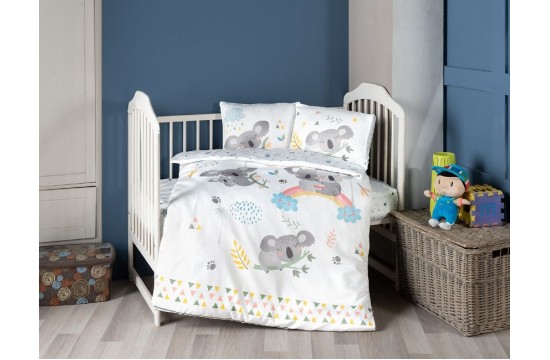 Комплект постельного белья для новорожденных First Choice - Koala Бамбук +Плед вязаный