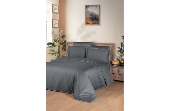 Euro bed linen La Romano Lucca Gray Satin Premium