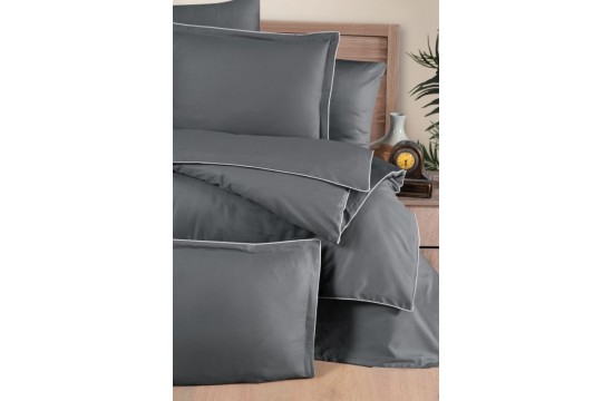 Euro bed linen La Romano Lucca Gray Satin Premium