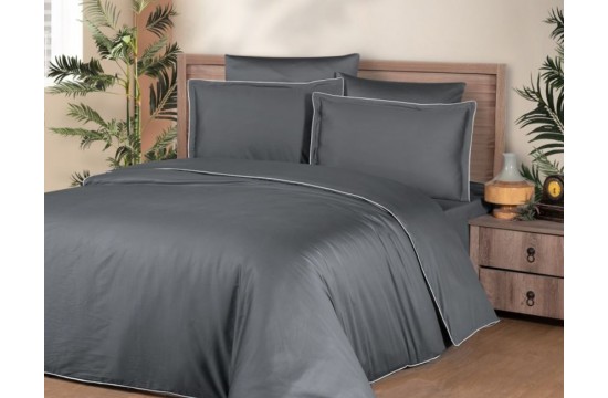 Euro bed linen La Romano Lucca Gray Satin Premium