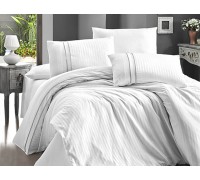 Euro bed linen First Choice Stripe Style Beyaz Satin