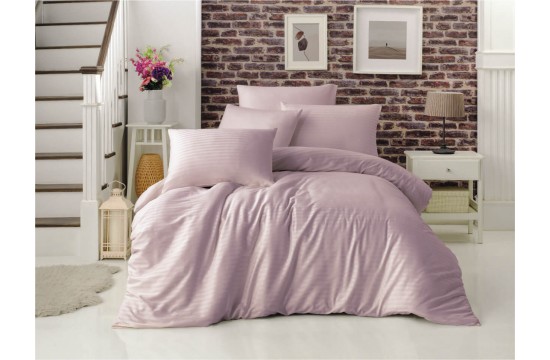 Double Euro set Gold Soft Life Lilac Satin-Stripe