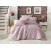 Double Euro set Gold Soft Life Lilac Satin-Stripe