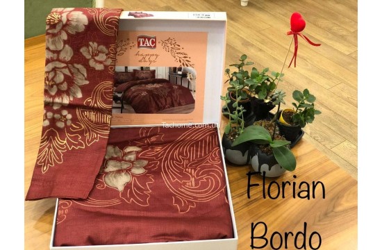 Turkish bed linen Euro TAC Florian Bordo Satin