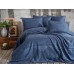 Jacquard bedspread Dantela Vita - Hazel Blue Indigo 250x260+2 pillowcases 50x70 Türkiye