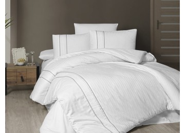 Euro bed linen First Choice Alfa White Satin