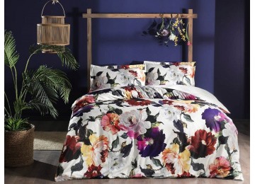 Turkish bed linen single TAC Alessa Sari satin / fitted sheet