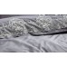 Турецкое постельное белье евро Dantela Vita Valencia Antracit сатин с кружевом