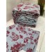 Двухспальный еврокомплект Cotton Collection Kar Grey Фланель / простыня на резинке