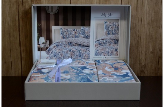 Euro bed linen First Choice Homesko Jolly Blue/ fitted sheet