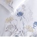 Турецкое постельное белье евро Dantela Vita Nilufer White сатин с вышивкой