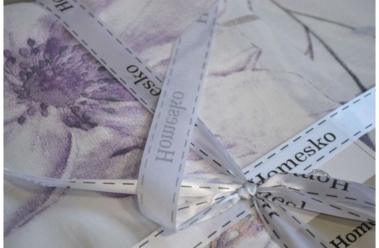 Постельное белье евро First Choice Homesko Amaris Lilac / простыня на резинке