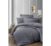 Euro bed linen First Choice Snazzy Quick Silver Satin
