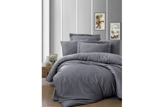 Euro bed linen First Choice Snazzy Quick Silver Satin