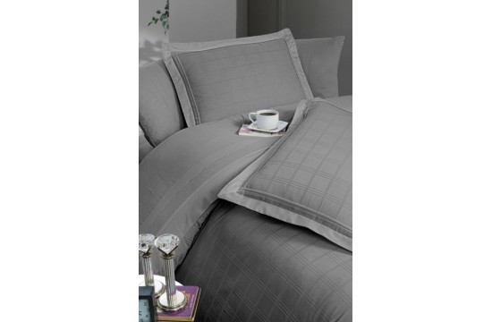 Euro bed linen First Choice Royce gray Satin