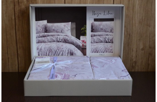 Single bed set First Choice Homesko Ibiza Lilac Ranfors / fitted sheet