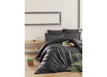 Single bed set First Choice Snazzy Anthrasite satin