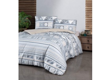 Single bed set First Choice Homesko Bohem Blue Ranfors / fitted sheet