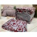 Euro double set Cotton Collection Gomet Red Flannel