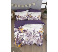 Euro bed linen First Choice Palm Garden Purple Satin-Digital