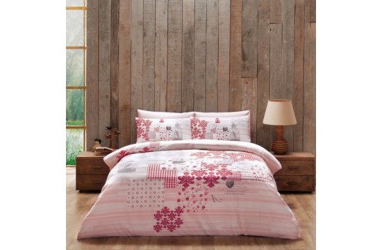 Turkish bed linen euro TAC Armina Pink Ranfors