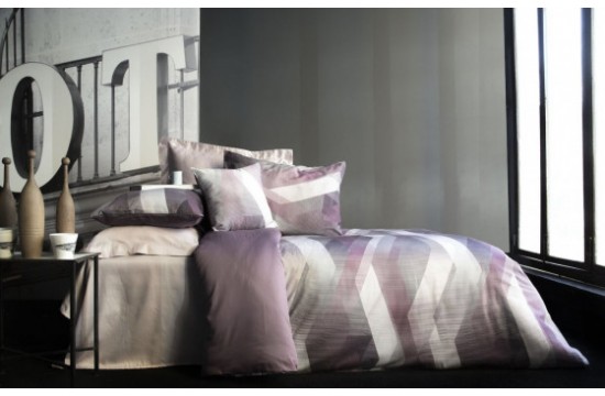 Euro bed linen - Issimo Home Helix Purple Satin Premium