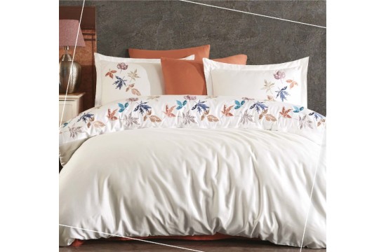 Euro bed set Dantela Vita - Hazan White Sateen with embroidery Türkiye