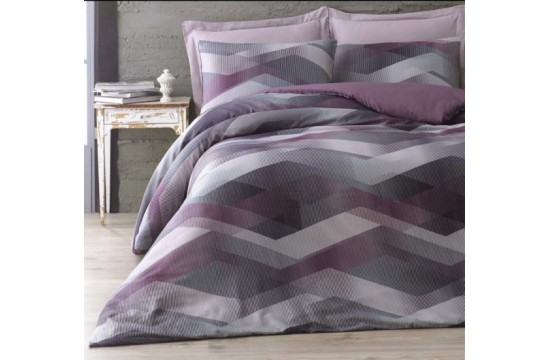 Euro bed linen - Issimo Home Helix Purple Satin Premium