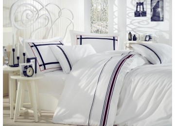 Двоспальний Євро комплект Dantela Vita Trend Сатин з вишивкою