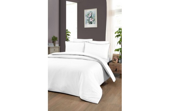 Euro bed linen La Romano Lucca White Satin Premium