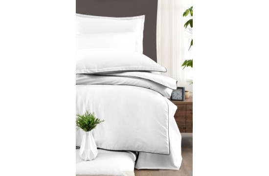 Euro bed linen La Romano Lucca White Satin Premium