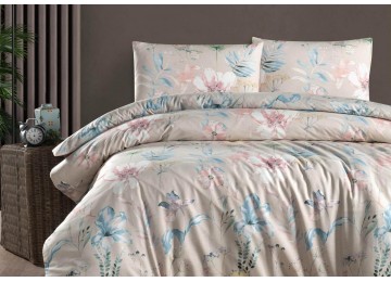 Euro bed linen First Choice Homesko Amaris Beige / fitted sheet
